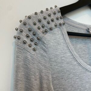 Karen Millen Long Sleeve Light Gray Designer Shirt - Premium Material size 2